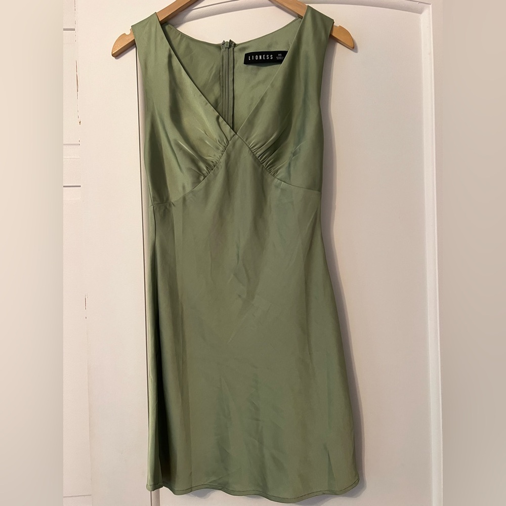 Lioness Sage Satin Dress